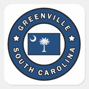 Greenville South Carolina Square Sticker