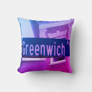 Greenwich Ave, Greenwich, CT Throw Pillow