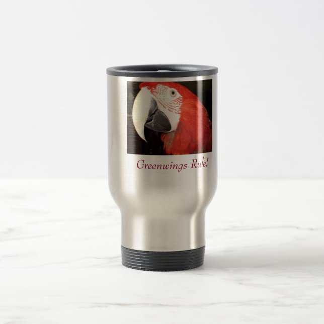 Greenwings Rule Travel Mug (Center)