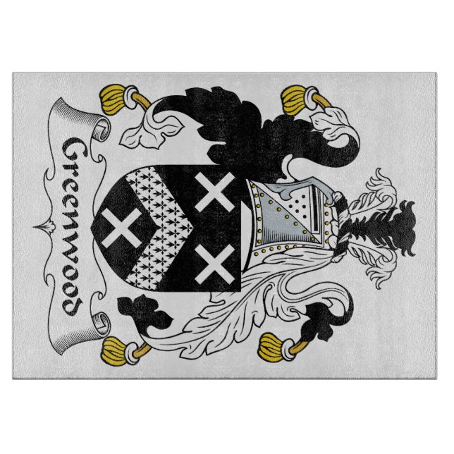 Greenwood Family Crest Cutting Board (Front)