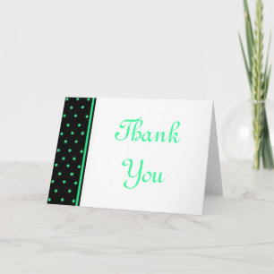 Greeny Dots Thank You Card