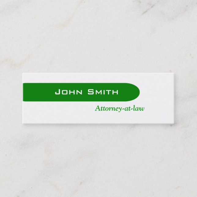 Greeny Mini Business Card (Front)
