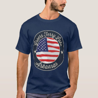 Greers Ferry Lake  Patriotic Arkansas Souvenir  T-Shirt