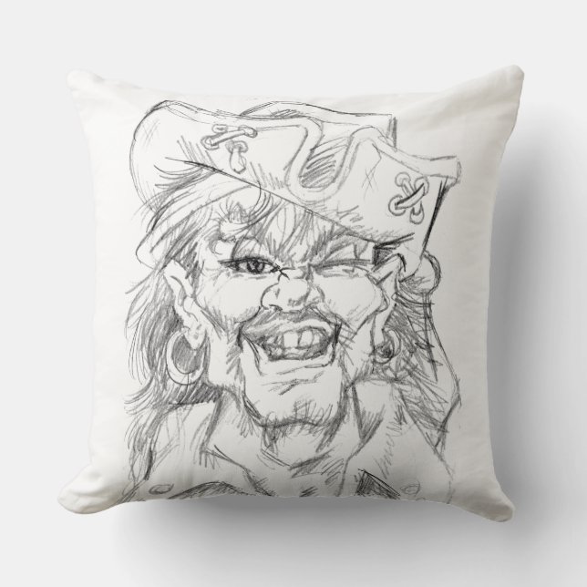 Greetin’s Matey! Throw Pillow (Front)