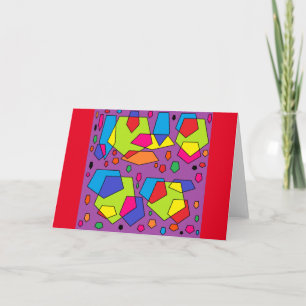 Greeting Art card any occasion chunky design on it