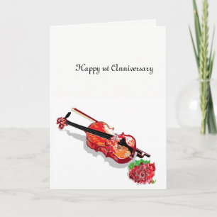 Greeting Card 1 St Wedding Anniversary