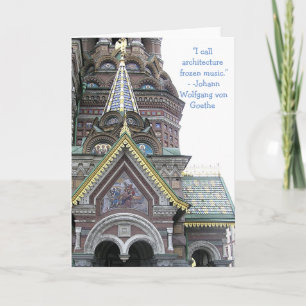 GREETING CARD/ARCHITECTURE/ORNATE CATHEDRAL/RUSSIA CARD