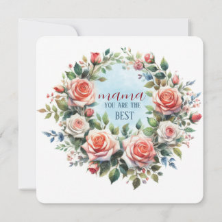 Greeting Card Art Print "MAMA you are the BEST"