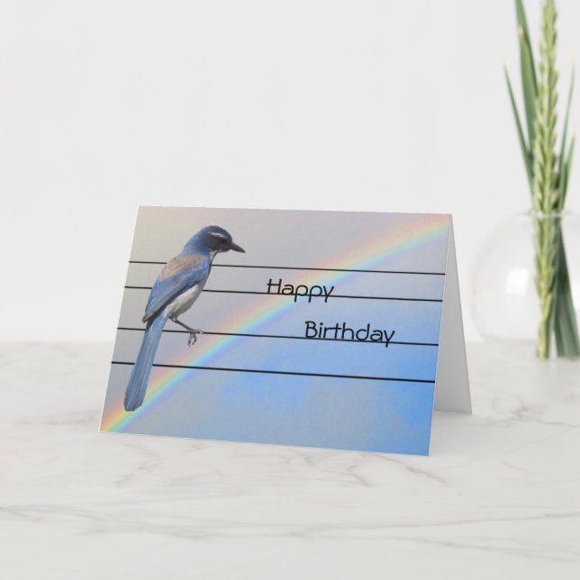 Greeting Card - Birthday Blue Bird (Front)
