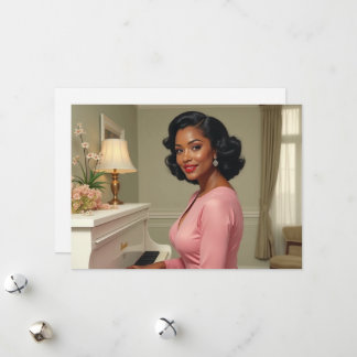 Greeting Card Black Woman Birthday Thank You