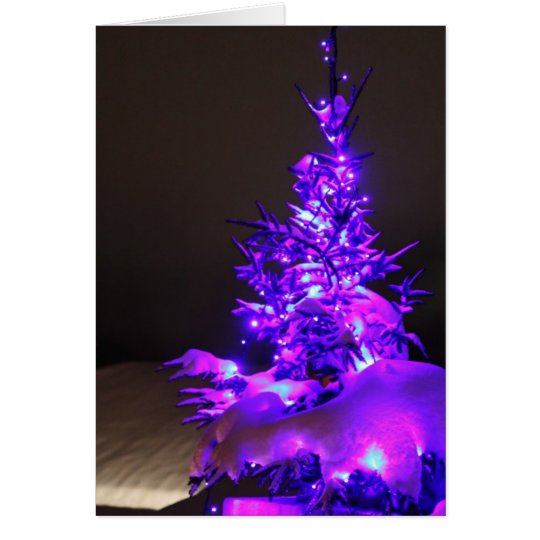 Greeting Card-Christmas Tree in Violet Card