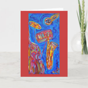 Greeting Card - Cool Blue Jazz