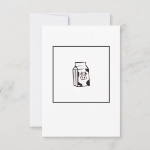 Greeting card, cows milk card, funny card