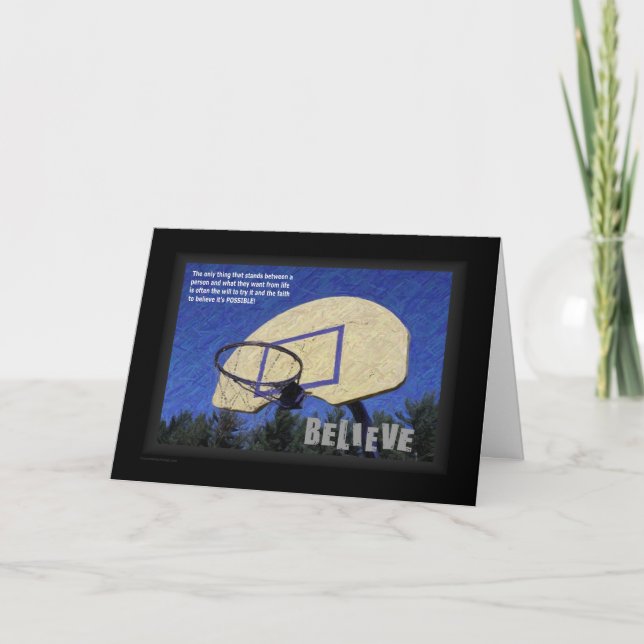 Greeting Card "Encourage-BELIEVE" 5x7 w/plain env (Front)