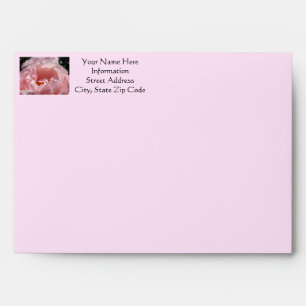 Greeting Card Envelops custom Pink Rose Flowers Envelope