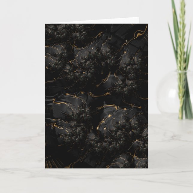 Greeting Card - F1671 "Golden Lava" (Front)