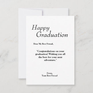Greeting card for graduation