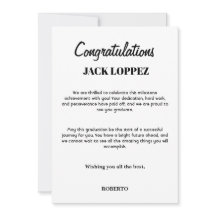 Greeting card for graduation