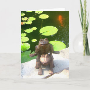 GREETING CARD: Frogs in a Pond Card