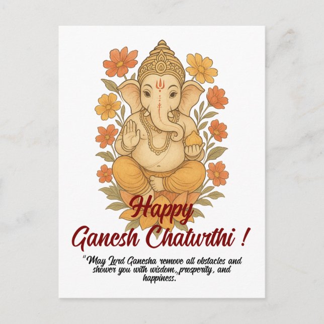 Greeting Card Ganesh Chaturthi (Front)