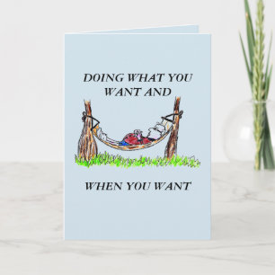 GREETING CARD - HAMMOCK AND HAPPY RETIREMENT