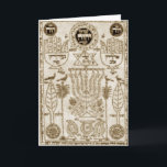 Greeting Card Happy Channukah<br><div class="desc">Beautiful ancient prayer scroll covers this Channukka greeting card. Send to family, friends, and aquaintences! Enjoy the Holidays!</div>
