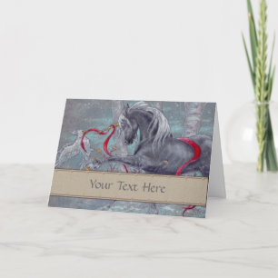 Greeting Card - Holiday Unicorn Snow Bird