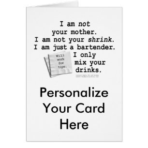 Greeting Card - I'M A BARTENDER