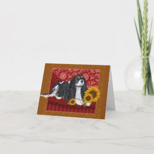Greeting Card, King Charles Cavalier Spaniel, Tri  Card