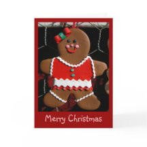 greeting card - Merry Christmas gingerbread
