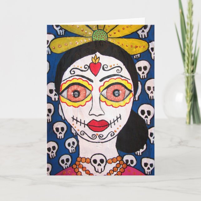 Greeting card "Mi Catrina" (day of the dead) (Front)