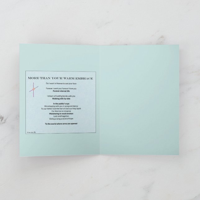 Greeting card " More than your warm embrace" (Inside)