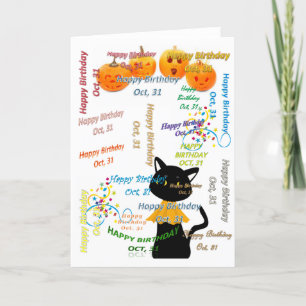 Greeting Card October, 31 Birthday