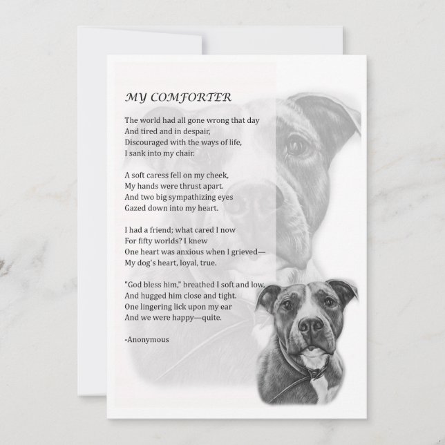 Greeting Card of Pit Bull Dog Pet Parent Gift (Front)