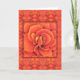 Greeting Card Orange Begonia