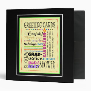Greeting Card Organizer Birthdays Holidays Grads Binder