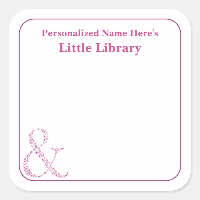 & Greeting Card Personalized Library Labels Gift (Front)