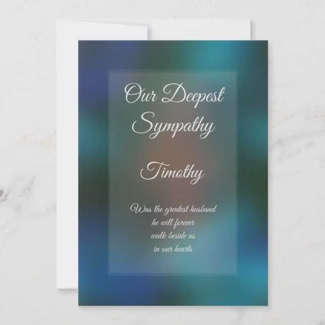 Greeting card personalized Sympathy card (Front)