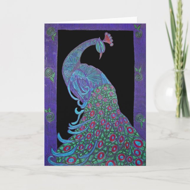 Greeting Card - Proud Peacock (Front)