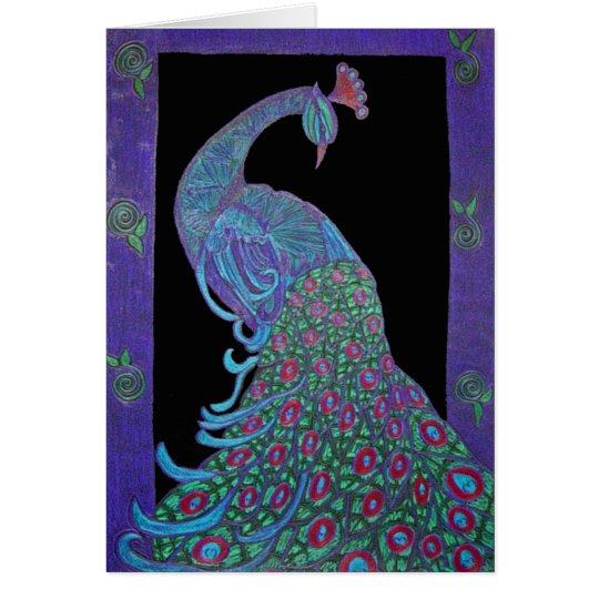 Greeting Card - Proud Peacock