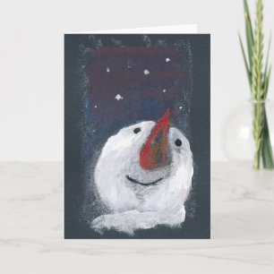 Greeting Card Reflective Snowman