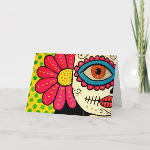Greeting card "Rosa Mexicano"-Day of the dead