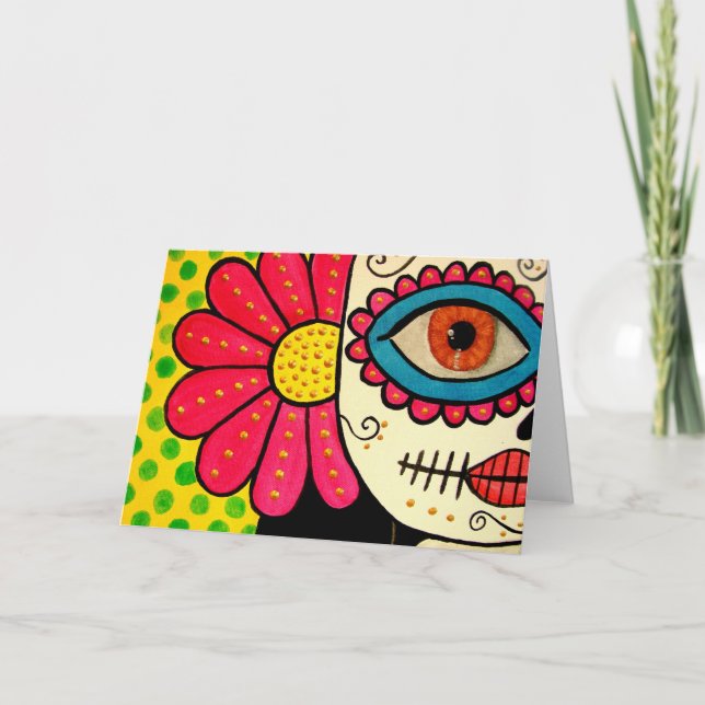 Greeting card "Rosa Mexicano"-Day of the dead (Front)