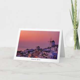 Greeting Card - Santorini Sunset, Greece