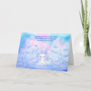 Greeting card snow ferret