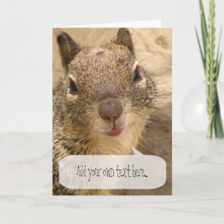 Greeting Card - Squirrel with speech bubble