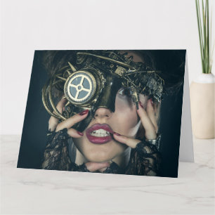 Greeting Card - Steampunk Art 'Surprised'