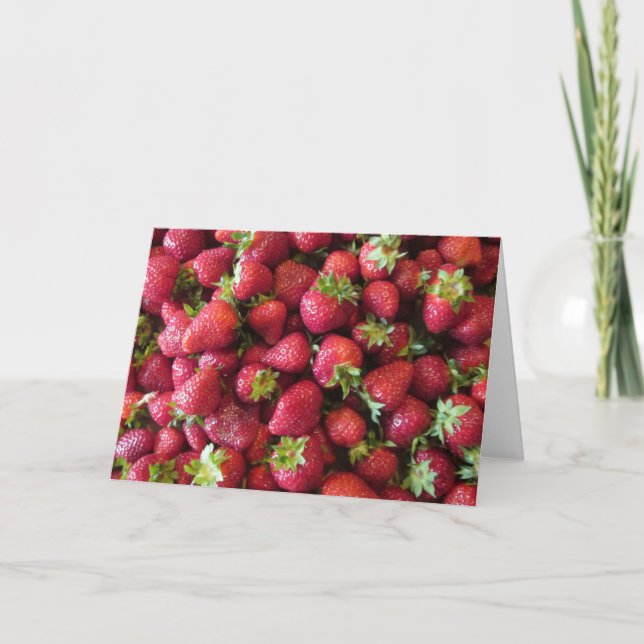Greeting Card - Summer Strawberries (Front)