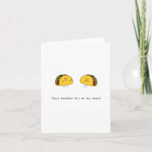 Greeting card, taco themed card, cute card