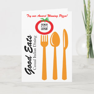 Greeting Card Template Casual Italian Dining